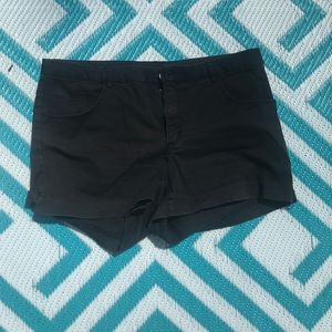 Black booty shorts